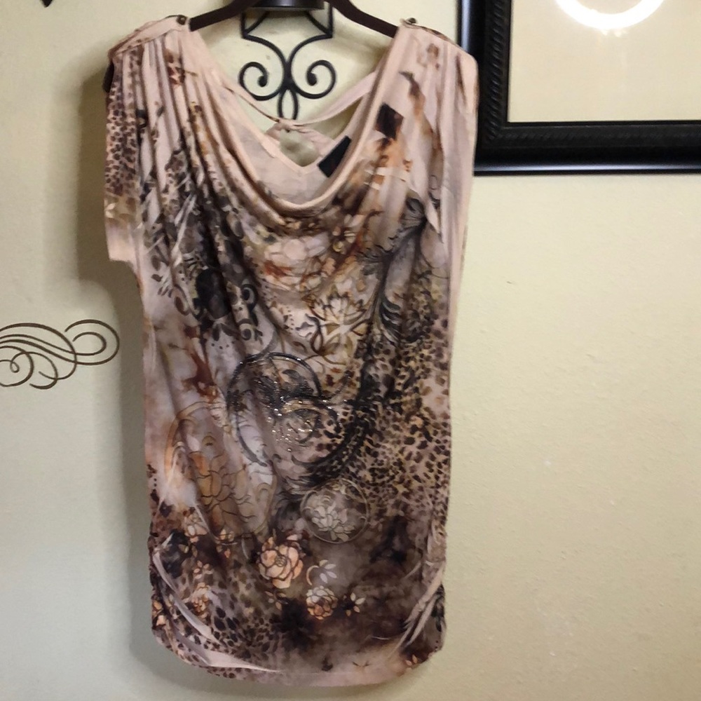 EUC French BLUE Tunic top